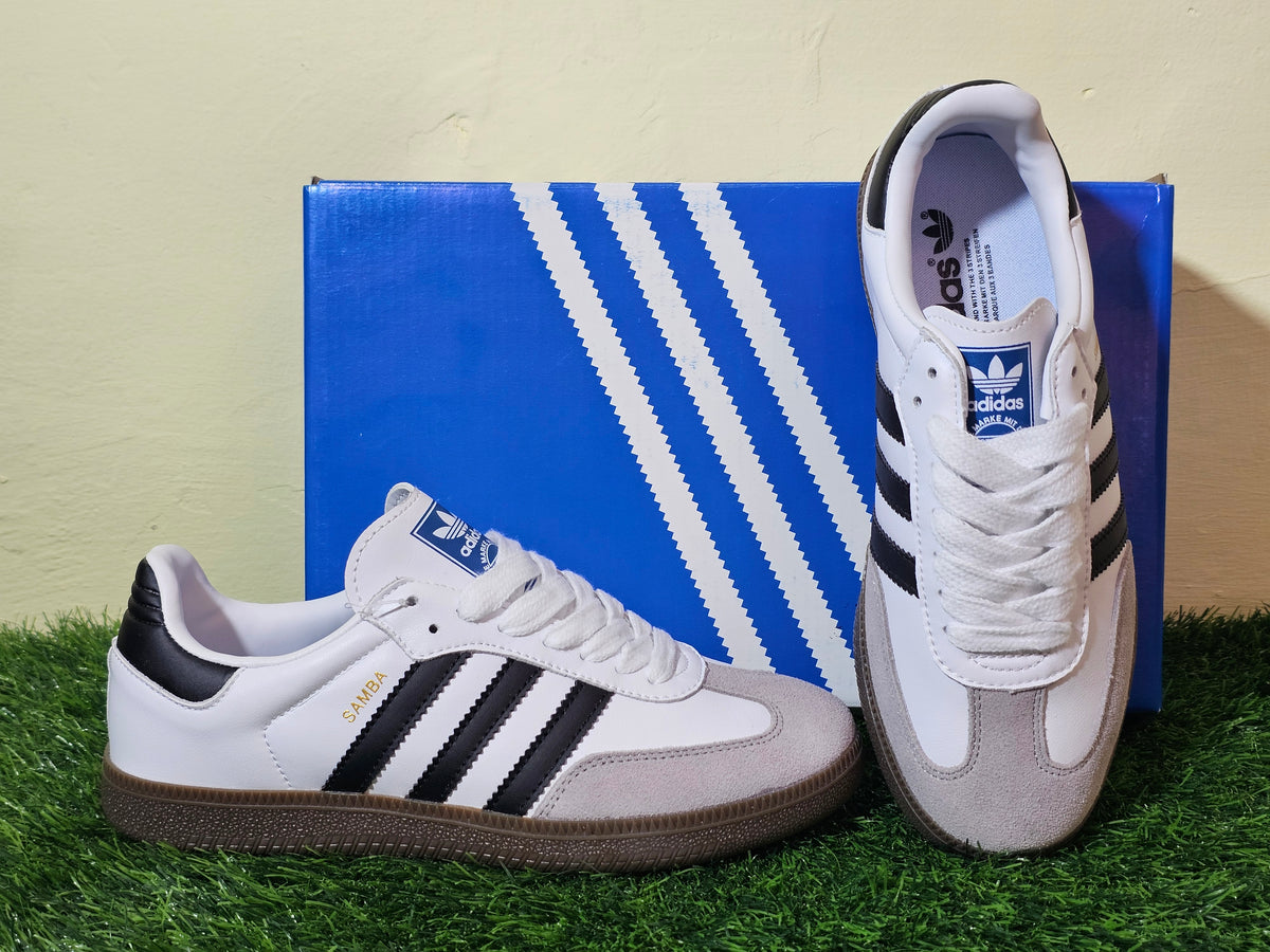 Adidas Samba Clásico Blanco Con Negro Importado
