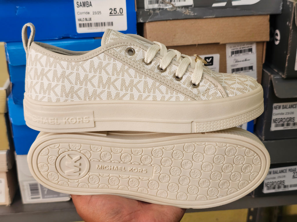Tenis de Diseñador MK Beige