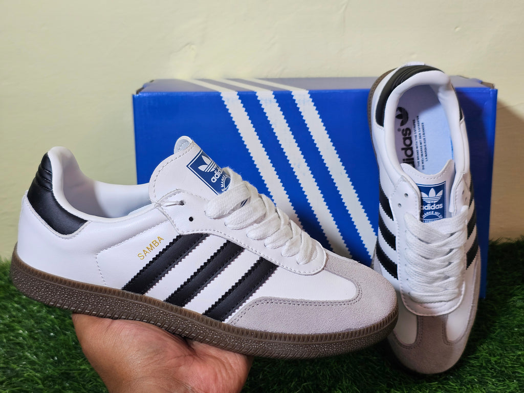 Adidas Samba Clásico Blanco Con Negro Importado