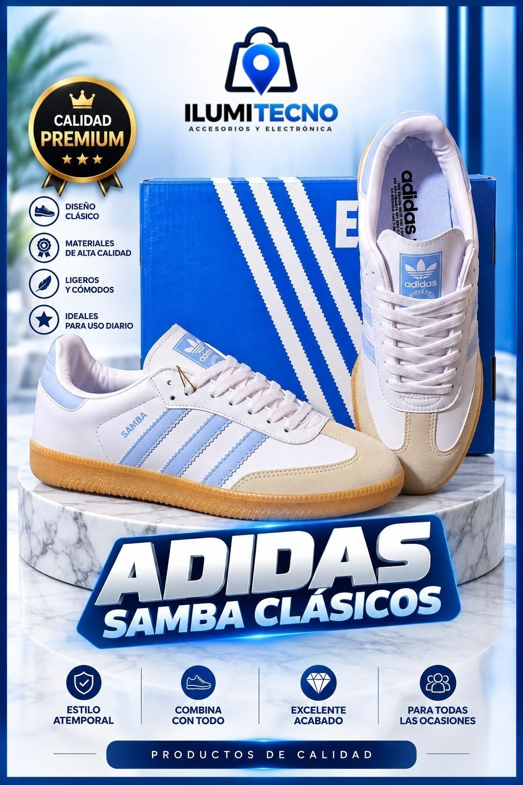 Adidas Samba Azul Cielo