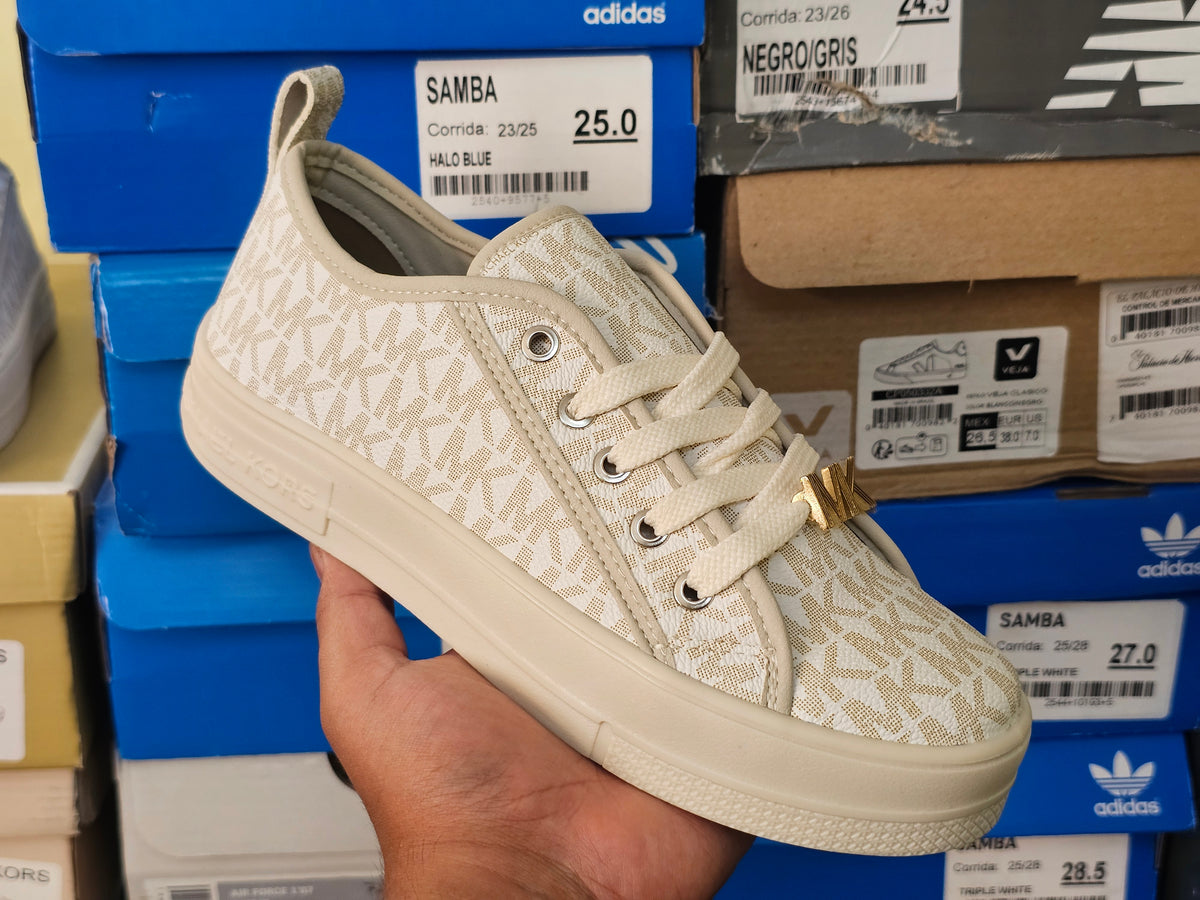Tenis de Diseñador MK Beige