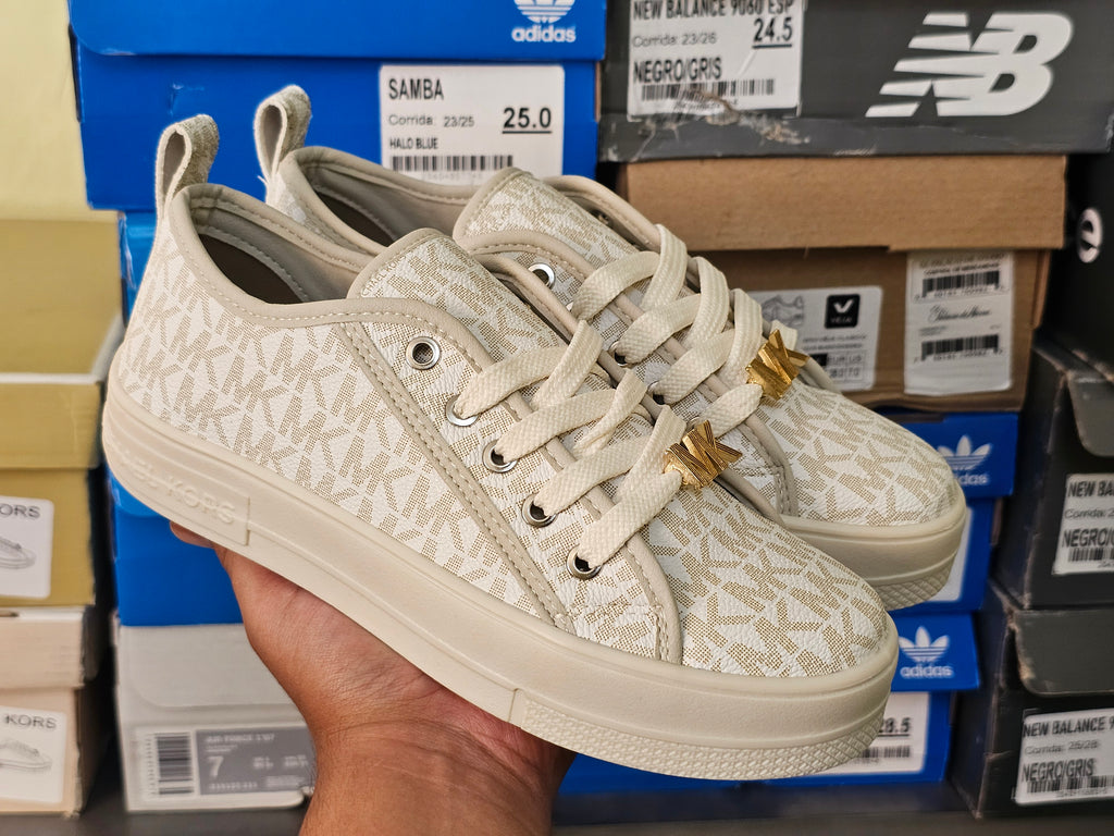 Tenis de Diseñador MK Beige